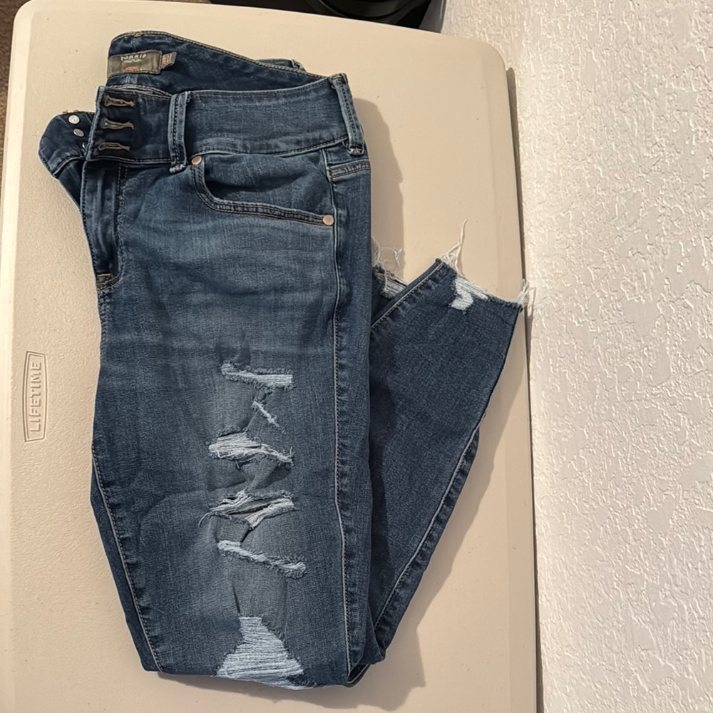 Torrid Distressed Blue Jeans Jegging
